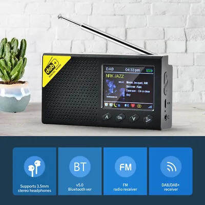 Kaufen LCD Display Bluetooth 5.0 Digital Radio Stereo DAB FM Audio Player Receiver • 35.09€