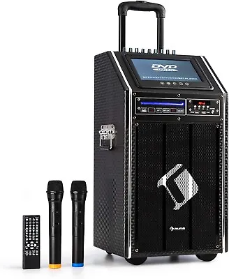 Kaufen Mobile DJ PA Anlage USB SD DVD Karaokeanlage Akku Aktiv Box Trolley Lautsprecher • 361€