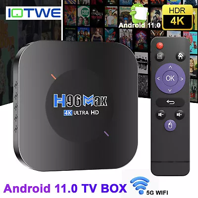 Kaufen H96 MAX 4K HD Android 11 Smart TV BOX 8GB,2GB 5G WIFI6 Media Streaming BT • 29.99€