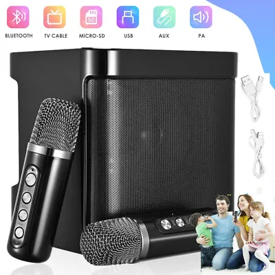 Kaufen Bluetooth Karaoke Maschine Karaoke Anlage Mit 2Mikrofonen Lautsprecher Heimparty • 45.99€