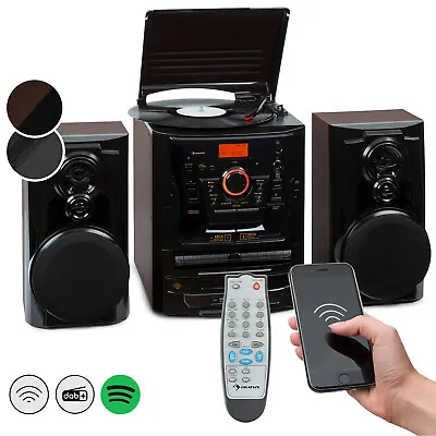 Kaufen Stereoanlage Digital DAB Plattenspieler Bluetooth CD Player Lautsprecher Schwarz • 179.99€