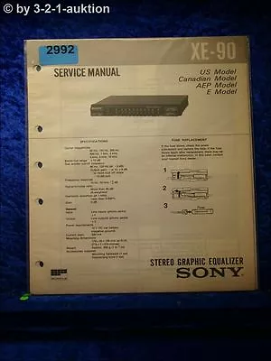 Kaufen Sony Service Manual XE 90 Graphic Equalizer (#2992) • 16€
