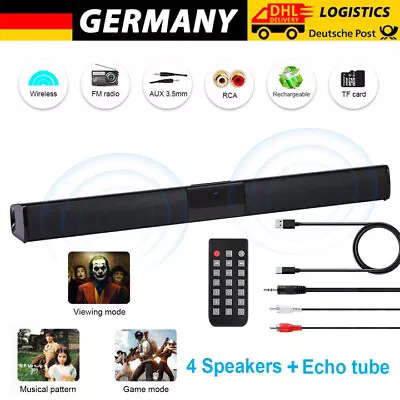 Kaufen Bluetooth5.0 Soundbar Für TV Heimkino 3D Surround Subwoofer Lautsprecher 20W DHL • 34.59€