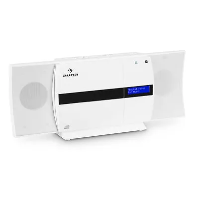 Kaufen Vertikal Stereoanlage Micro DAB+ Radio Digital Bluetooth NFC USB CD Player Weiß • 104.99€