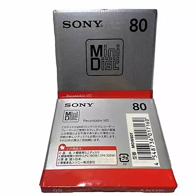 Kaufen Sony MD Blank Minidisc 80 Minuten Beschreibbare MD MDW80T 1x Disc NEU & OVP • 5.99€