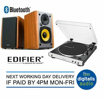 Kaufen Audio-Technica Bluetooth AT-LP60XBT Plattenspieler Und Edifier R1010 Aktivlautsprecher • 256.12€