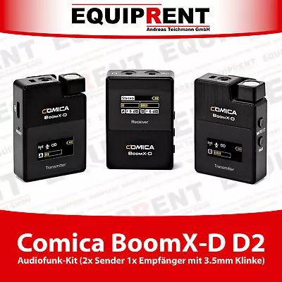 Kaufen Comica BoomX-D D2 Audio Funkstrecke 2x Sender 1x Empfänger 3.5mm Klinke (EQX18) • 269.19€