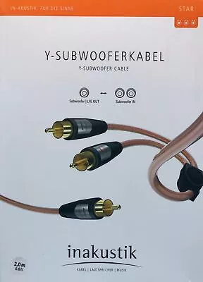 Kaufen Inakustik Star Y-Subwooferkabel 2,0 M Vergoldet, UVP 18,79 € • 12.99€