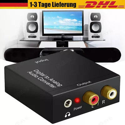 Kaufen Digital To Analog Audio Converter L/R Optical Coaxial Toslink Adapter RCA Klinke • 9.85€