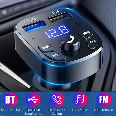 Kaufen FM Transmitter Auto Radio MP3 Player Bluetooth 5.0 Adapter Dual USB Ladegerät  • 7.96€