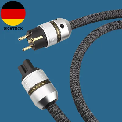 Kaufen DE Ship OFC Reines Kupfer Walzdraht Stromkabel HIFI Audio EU Stecker Netzkabel • 64.60€