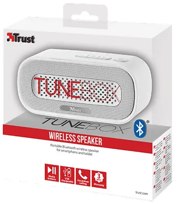 Kaufen Trust 20317 Tunebox Kabelloser Bluetooth Tragbarer 2.0 Lautsprecher, Bis Zu 8 Stunden Wiedergabe • 24.65€