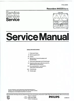 Kaufen Philips Service Manual Für N 4520 Deutsch Copy • 13.50€