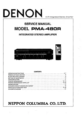 Kaufen Service Manual-Anleitung Für Denon PMA-480 R  • 12€