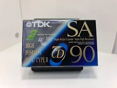 Kaufen 2 TDK High Position SA90 Musik Kassetten Neu [Sealed] • 25€