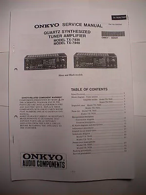 Kaufen Serviceanleitung (58 Seiten) In Engl. Für Onkyo TX 7830 / TX 7840 Als PDF 35 MB • 12.90€