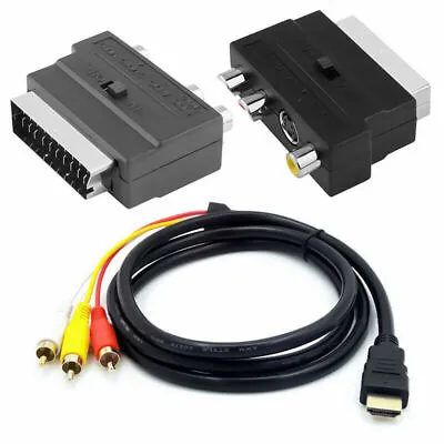 Kaufen HDMI Auf 3 RCA AV Kabel Scart Auf 3 Cinch S Audio Konnector Video Adapter 1,5M • 9.98€