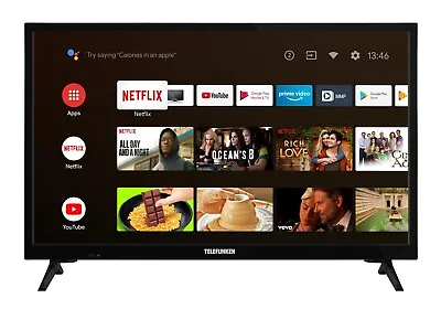 Kaufen Telefunken D24H550X2CW 24 Zoll Fernseher Android Smart TV HD-Ready Triple-Tuner • 139.99€