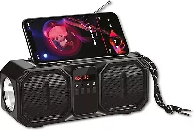 Kaufen Denver BTG-158 Solar Bluetooth Lautsprecher Radio Schwarz 80W MP3 USB Audio • 19.95€