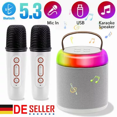 Kaufen Karaoke Set Anlage Bluetooth 5.3 Karaoke Lautsprecher Machine Mit 2 Mikrofonen • 26.99€