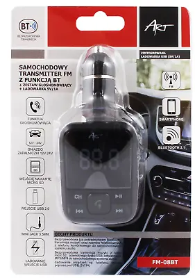 Kaufen SENDER FM MP3 Auto Mit Bluetooth, USB, SD LCD FM-08BT ART Freisprecheinrichtung • 19.99€