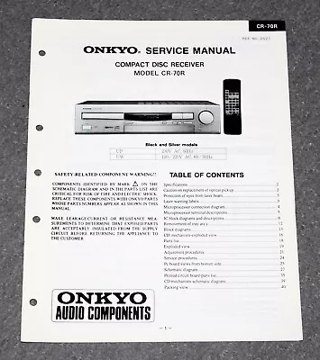 Kaufen Onkyo CR-70R - Original Service Manual / Reparaturanleitung • 7.95€