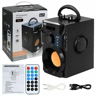 Kaufen Wireless Bluetooth Lautsprecher Subwoofer Bass HIFI FM Radio Musikbox Soundbox • 26.38€