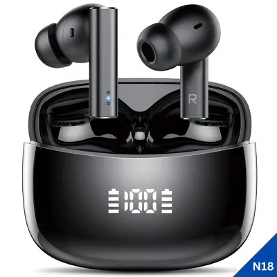 Kaufen NT18 Bluetooth Kopfhörer Headset Mit 6 Mikrofonen, Extra Bass, 36 Std. Akku, LED • 39.95€
