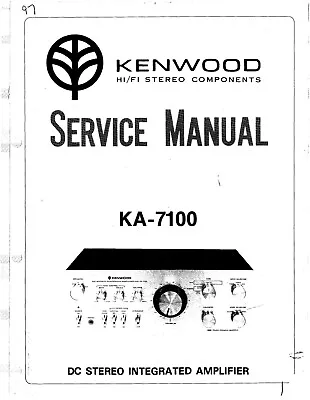 Kaufen Service Manual-Anleitung Für Kenwood KA-7100  • 11.50€