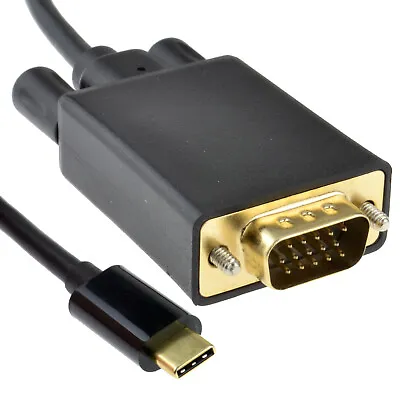 Kaufen USB 3.1 Typ C Auf 15 Pin VGA Stecker 1080p 60Hz Adapterkabel 1m/2m/3m/5m Schwarz • 19.67€