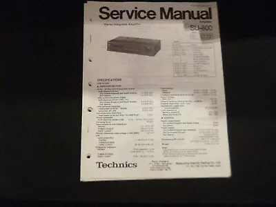 Kaufen Original Service Manual Schaltplan Technics SU-800 • 12.50€
