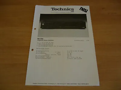 Kaufen Technics Hi-Fi Flyer Einseitig Bedruckt SU-500 Deutsch • 9.50€