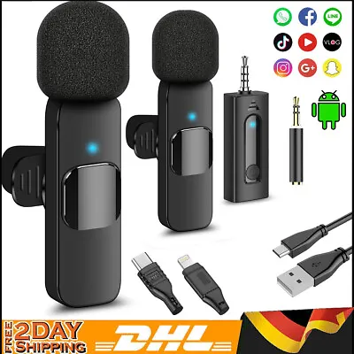 Kaufen Wireless Lavalier Microphone For Phone Android IPhone Ipad Vlog Live Stream Mic • 21.99€