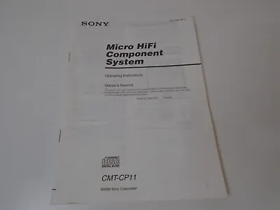 Kaufen Sony Cmt-cp11 Micro Hifi Komponentensystem Betriebsanleitung • 10.49€