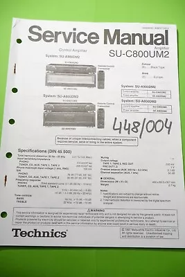 Kaufen Service Manual-Anleitung Für Technics  SU-C800 UM2 ,ORIGINAL ! • 13€