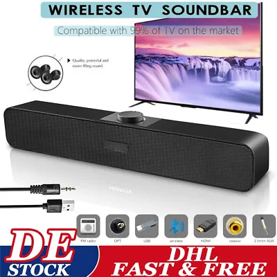 Kaufen Lautsprecher Stereo Soundbar USB Subwoofer Musikbox Für TV PC Handy Computer DE • 17.99€