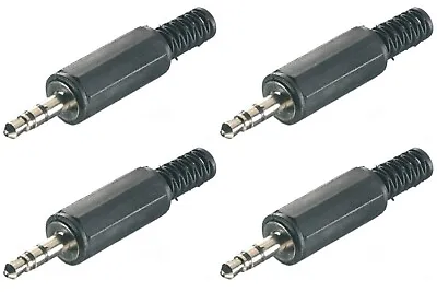 Kaufen 4x PACK Vivanco Klinken-Stecker 3,5mm Stereo Löt-Version Klinke Kopfhörer-Kabel • 6.90€