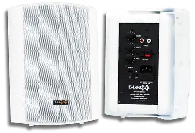 Kaufen E-Lektron EWL5A Aktiv-Lautsprecher Satz Wand-Lautsprecher Boxen Paar Weiß • 98.99€
