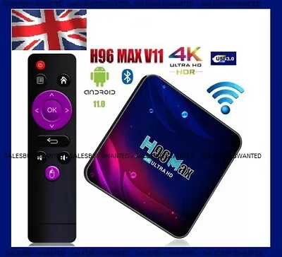 Kaufen 4K H96 MAX V11 Android 11.0 TV Box WIFI 4GB + 64GB Smart Set Top Player UK LAGER • 33€