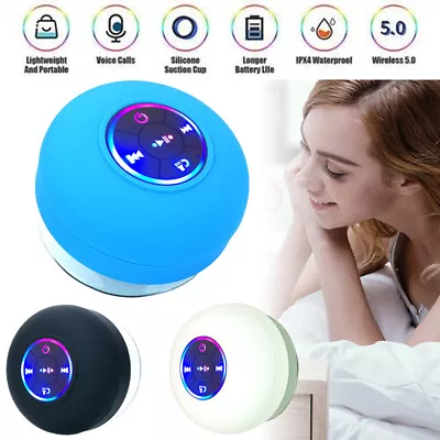 Kaufen Tragbarer LED Wasserdicht Wireless Bluetooth Lautsprecher Subwoofer Für Dusche, • 8.64€