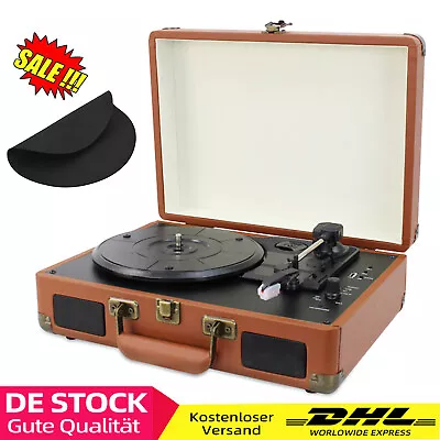 Kaufen Vinyl Plattenspieler Bluetooth Tragbaren USB Port Schallplatten Spieler Vinyl • 57.32€