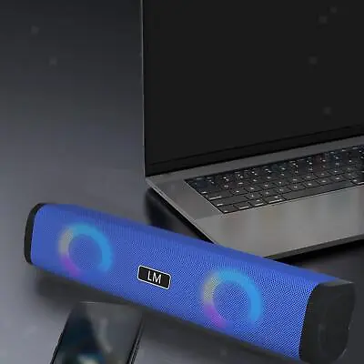 Kaufen Kabellose Soundbar USB Powered Desktop Lautsprecher Für Handys Tablet GRB Blau • 29.55€