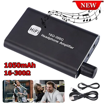 Kaufen Mini HIFI Kopfhörer Verstärker Portable Kopfhörer AMP 3.5mm Audio Kabel 1050mAh • 19.99€