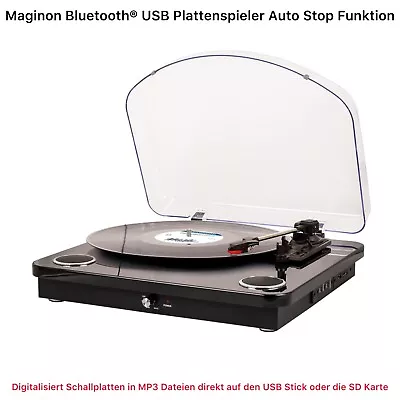 Kaufen Maginon Bluetooth® Version 5.0 USB Plattenspieler  Line Ausgang Schwarz Neu Ovp • 59.90€