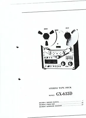Kaufen Akai  Service Manual  Für GX- 635 D Copy • 18€