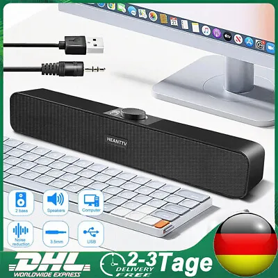 Kaufen Lautsprecher Hi-Fi Stereo Soundbar USB Subwoofer Musikbox Für TV PC Computer NEU • 17.99€