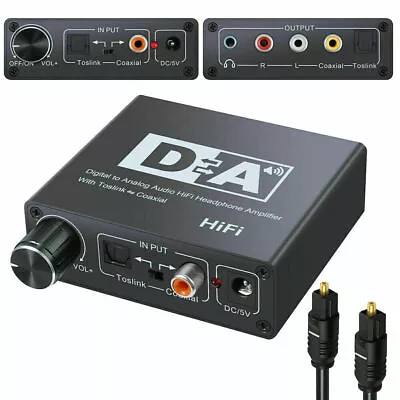 Kaufen 32-192KHz DAC Digital Koaxial Zu Analog R/L RCA 3.HiFi Audio Converter Adapter • 12.91€