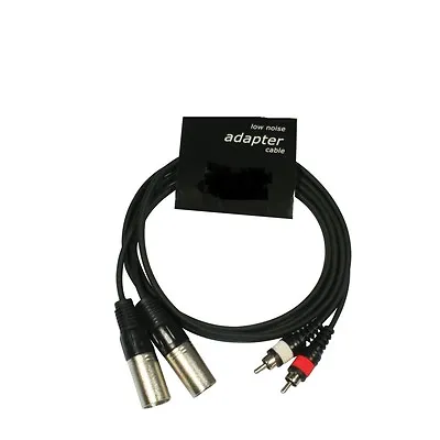 Kaufen 2 XLR Male To 2 RCA Connector 1,50m Cinch Adapter Kabel Mischpult NEU • 8.99€
