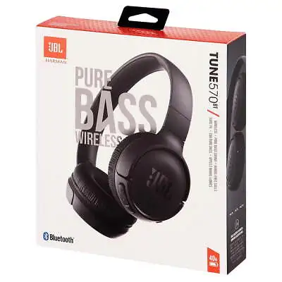 Kaufen JBL Tune T570 Pure Bass Sound Bluetooth 5.3 Headset Overear Wireless Kopfhörer • 69.80€