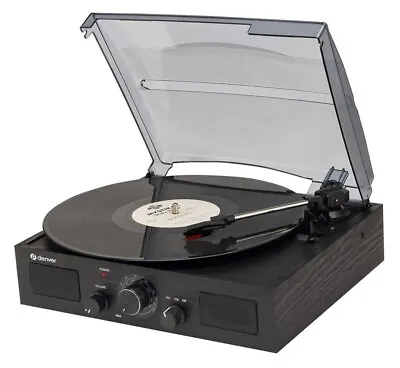 Kaufen Retro Plattenspieler Denver VPR-195 Schwarz Vinyl  Lautsprecher Radio • 44.90€